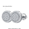 Round Brilliant Moissanite Stud Earrings in Sterling Silver