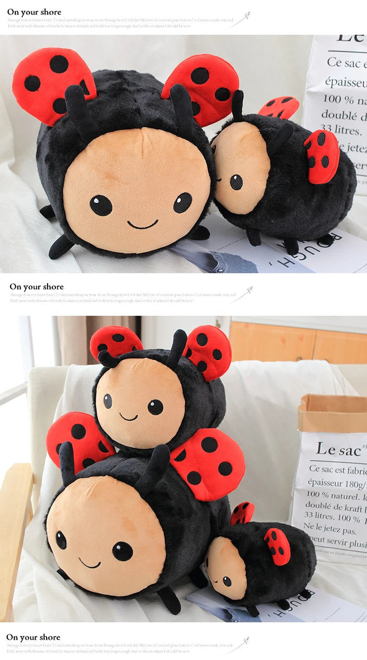 Kawaii Bee & Ladybug Plush Toy Set