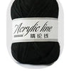 Black acrylic line yarn ball for knitting and crochet