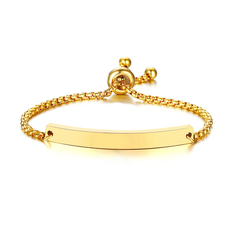 Personalized Stainless Steel Name Bracelet for Baby and Mom