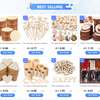 Natural Unfinished Wooden Heart Shapes for DIY Crafts