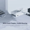 Aluminum USB 3.0 Hub with Clamp Mount for Desktops and Laptops