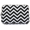 Black and white chevron patterned laptop sleeve or laptop bag