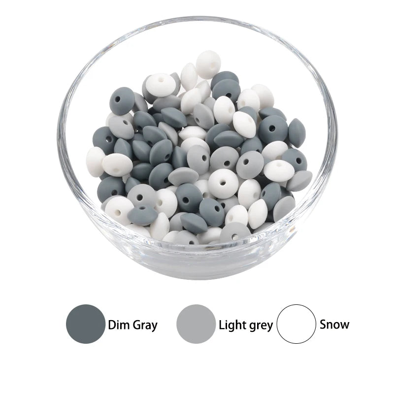 12mm Food-Grade Silicone Beads for DIY Jewelry and Crafts