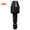 Mini Keyless Drill Chuck Adapter - 1/4" Hex Shank