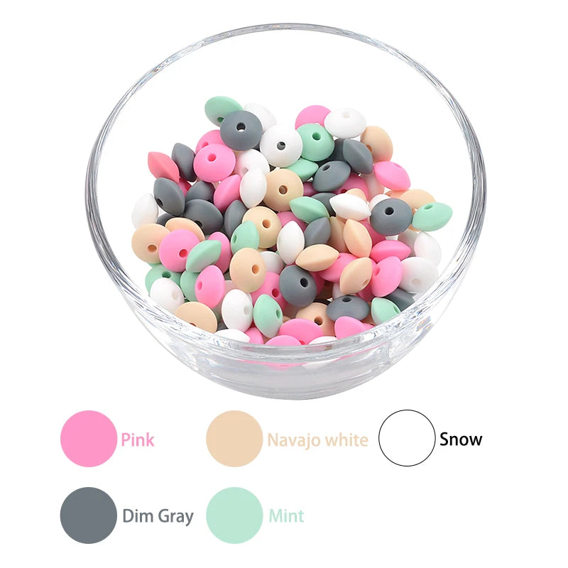 12mm Food-Grade Silicone Beads for DIY Jewelry and Crafts
