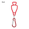 Red durable glove clip with an ergonomic grip