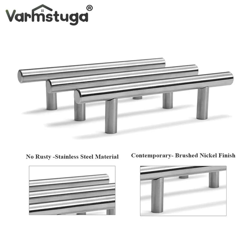 Brushed Stainless Steel Cabinet T-Bar Handle