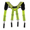 Fluorescent green Y-type tool belt suspenders with adjustable straps