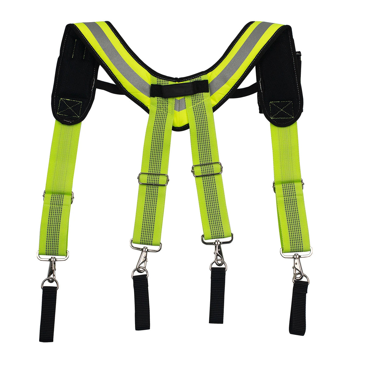 Fluorescent green Y-type tool belt suspenders with adjustable straps