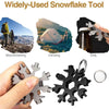 18-in-1 Stainless Steel Snowflake Multi-Tool with Key Ring