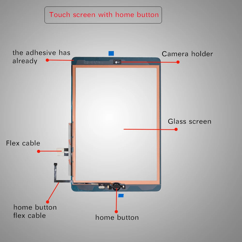 iPad 9.7-Inch Replacement Touch Screen with Home Button and Repair Tool Kit
