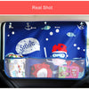 Cartoon Car Sunshade Curtain with Storage Pocket