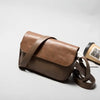 Vintage Leather Crossbody Bag for Men – Compact Messenger Shoulder Bag