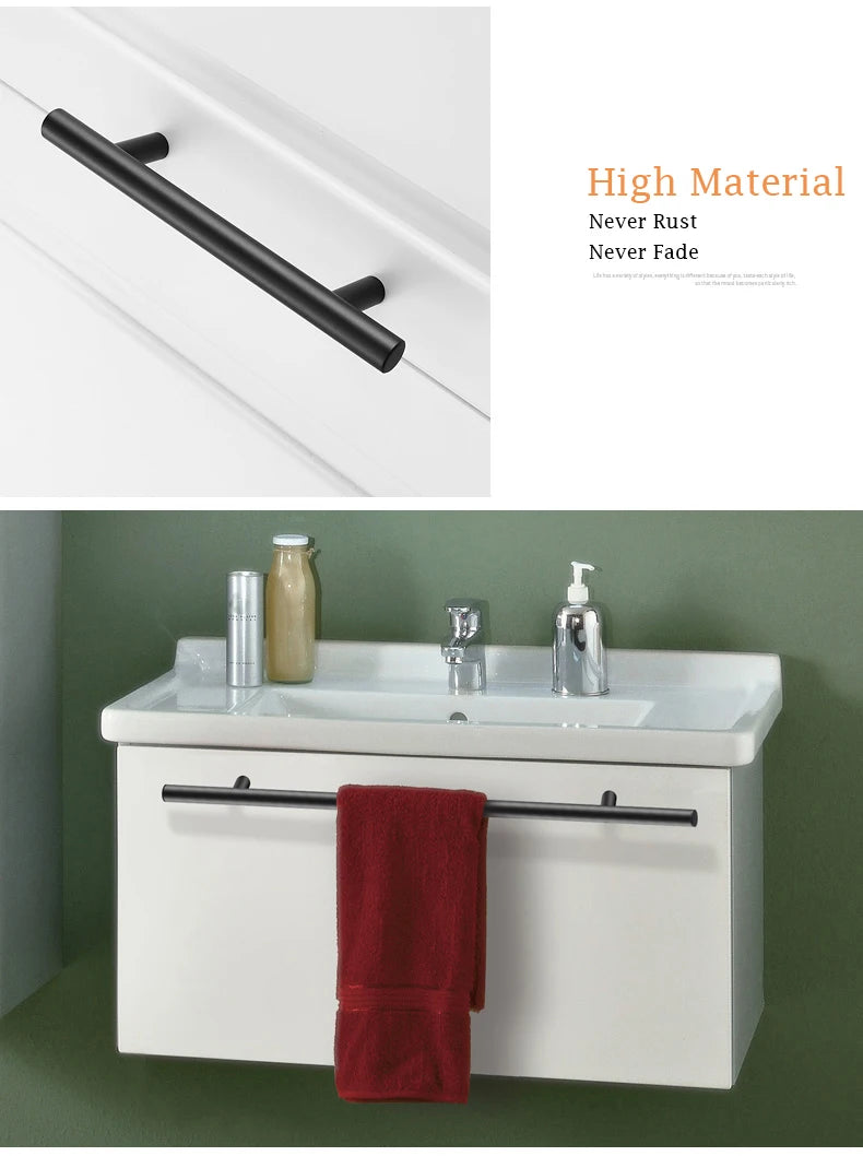 Stainless Steel T-Bar Cabinet Pull Handle
