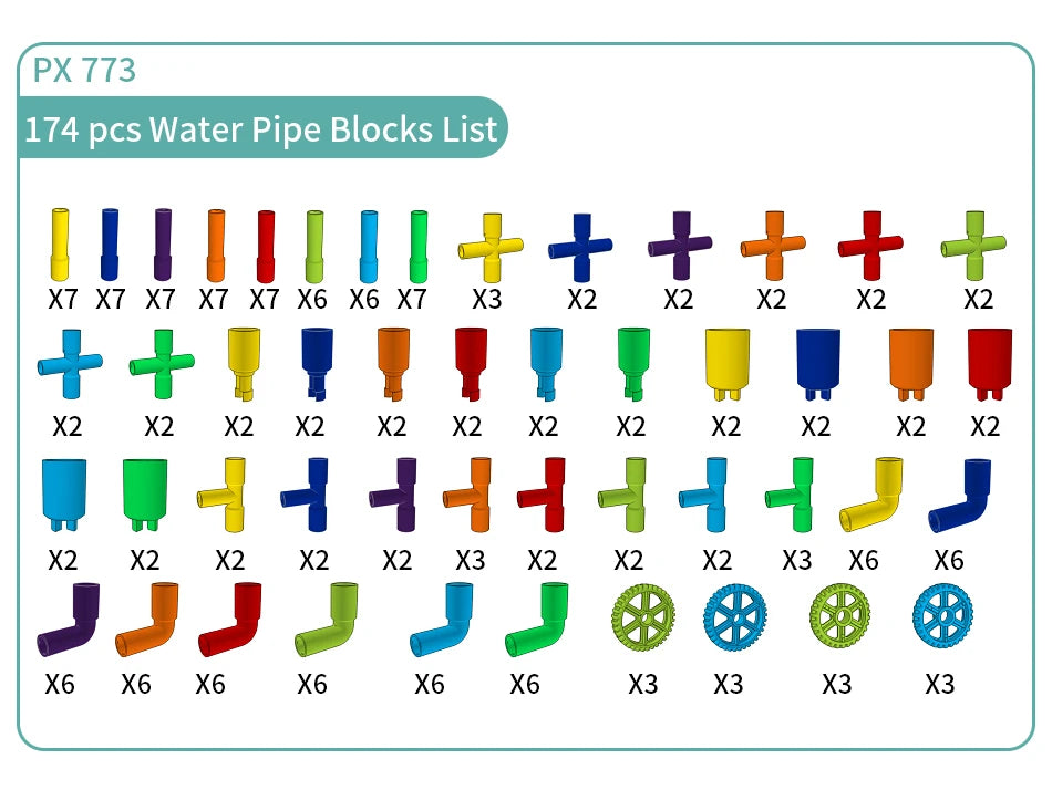 Montessori Water Pipe Building Blocks - DIY Construction Toy for Kids