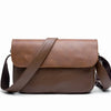 Vintage Leather Crossbody Bag for Men – Compact Messenger Shoulder Bag