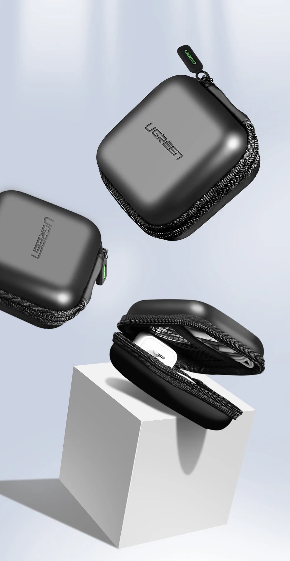 Compact EVA Hard Shell Storage Case for Earbuds and Accessories
