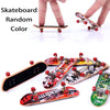 A collection of various colored skateboards and a finger skateboard set with a park ramp.