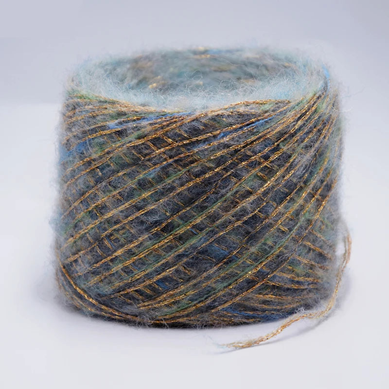 Merino Wool Metallic Yarn with Shimmering Thread – 250g