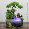 Resin Rockery Tabletop Water Fountain with Feng Shui Wheel
