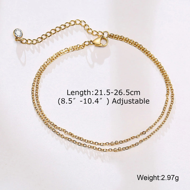 Personalized Initial Anklet in Stainless Steel