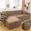 Printed L-Shape Sofa Cover with Elastic Edge
