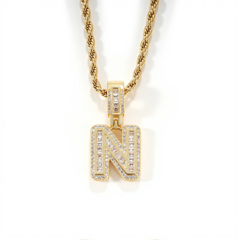 Personalized Initial Letter Pendant Necklace