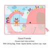 Cartoon Car Sunshade Curtain with Storage Pocket
