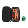 Black storage case containing an orange 3-in-1 grafting pruner with replaceable blades and a green cutting wheel.