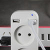 Compact EU Power Strip with USB Ports