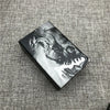 Ultra-Slim Aluminum Cigarette Case with Laser-Engraved Wolf Design