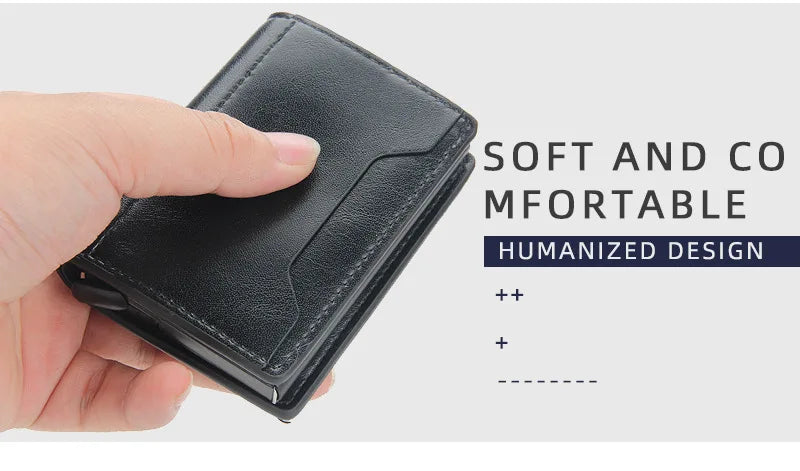 Carbon Fiber Mini RFID Blocking Wallet for Men