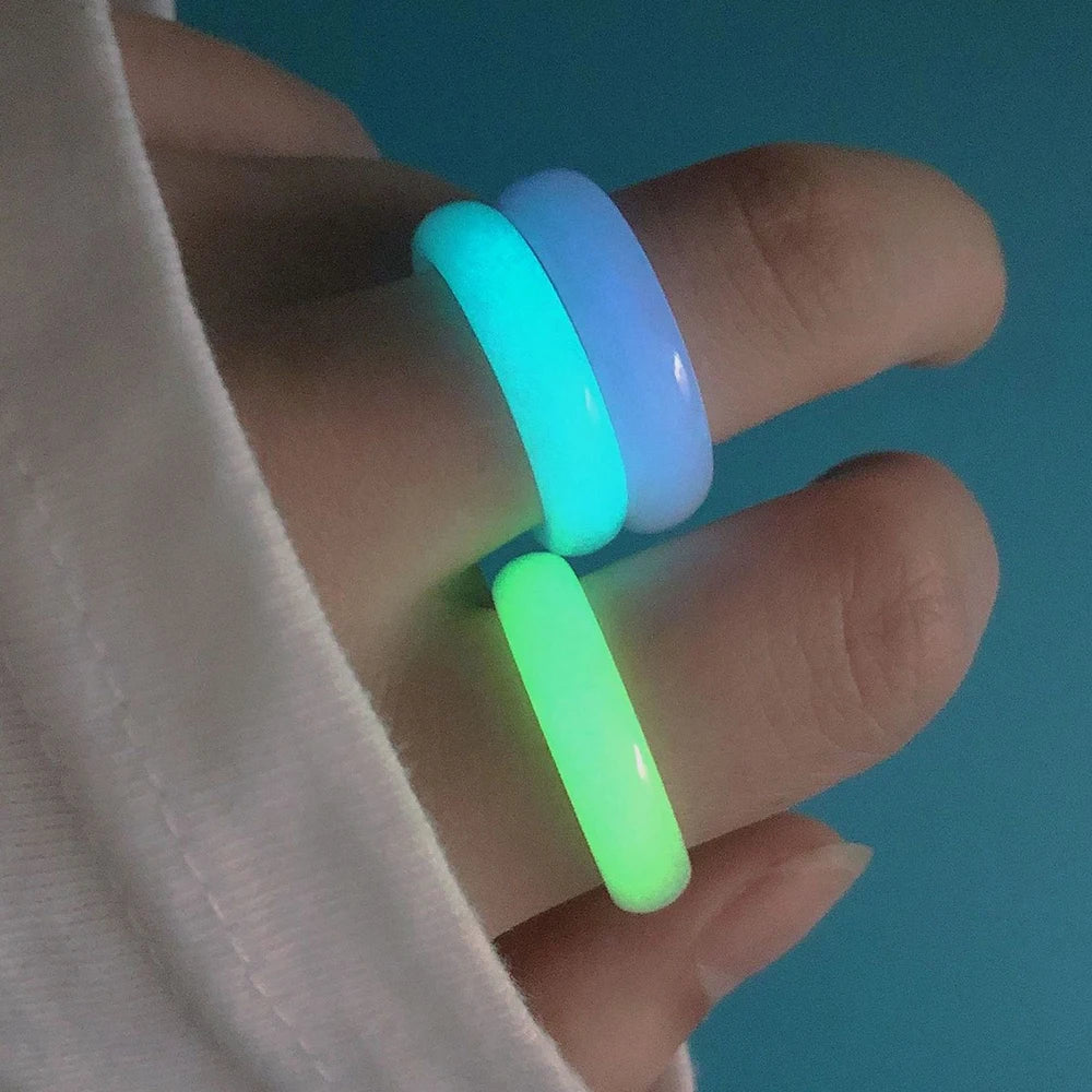 Luminous Stone Couple Rings