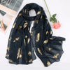 Gold Glitter Tassel Scarf