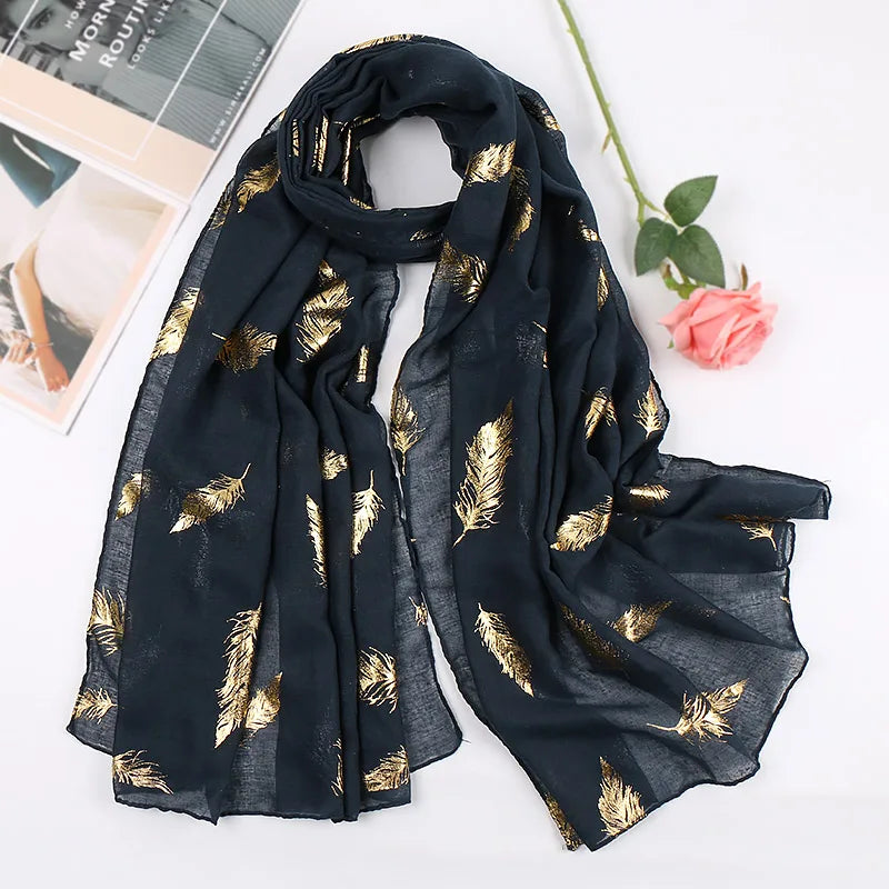 Gold Glitter Tassel Scarf