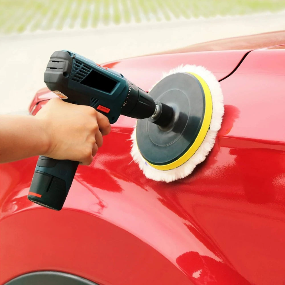 Soft Wool Car Polishing Pad Set with Backing Plate