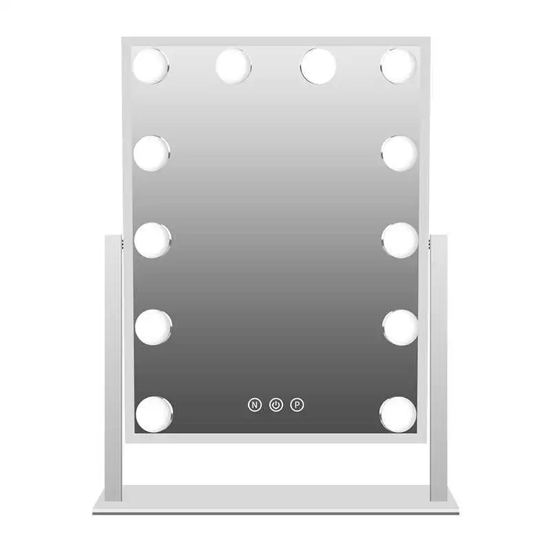 LED Vanity Mirror with Touch Screen and Foldable Stand