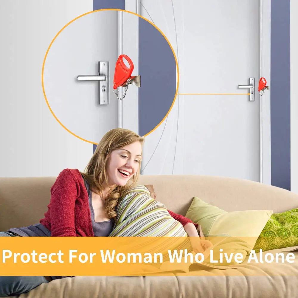 Portable Door Lock with Key for Travel Security
