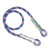 Pre-sewn nylon cord loop sling with blue and red patterned cord for climbing and rescue