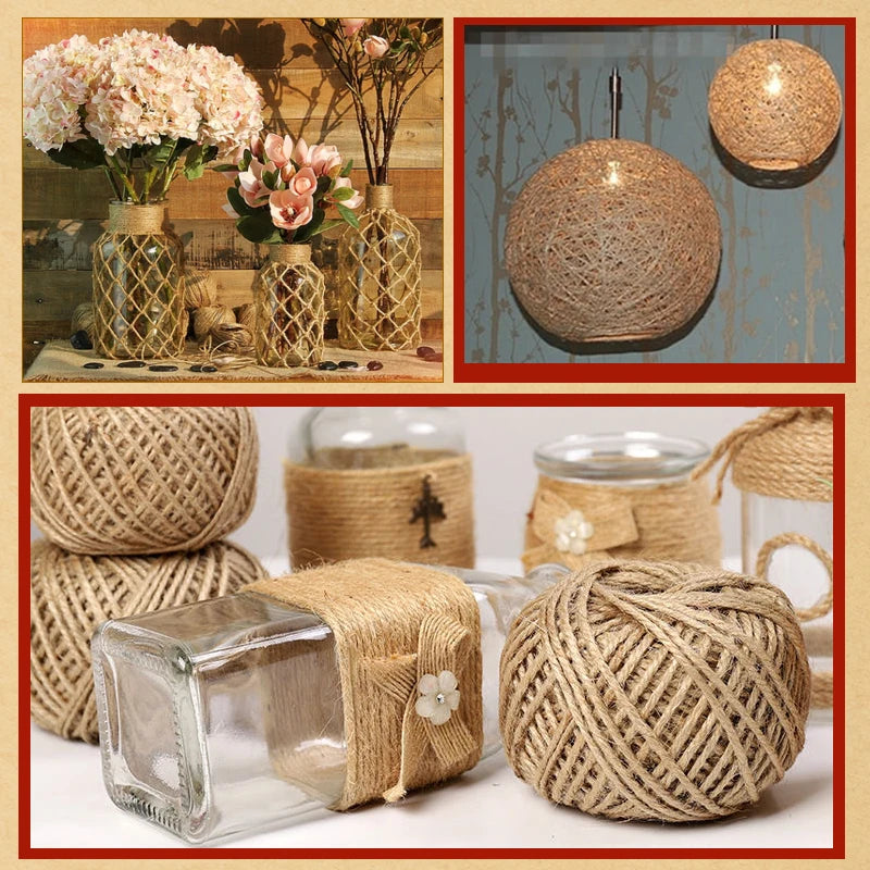 Natural Jute Twine Roll for Crafts, Decor & DIY Projects