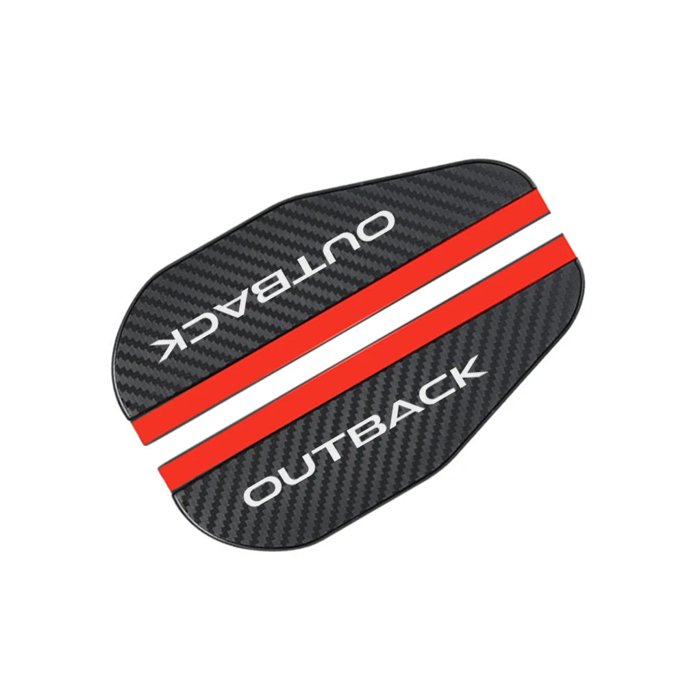 Black carbon fiber mirror visors with red stripes for Subaru rain guard mirrors