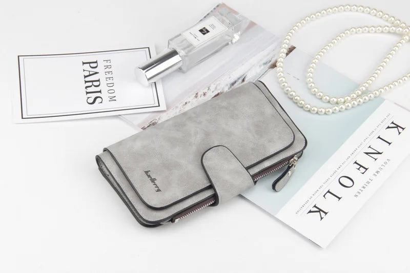 Classic Long PU Leather Wallet with Multiple Pockets
