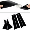 Glossy black door pillar post covers for a Honda Civic 10th generation car