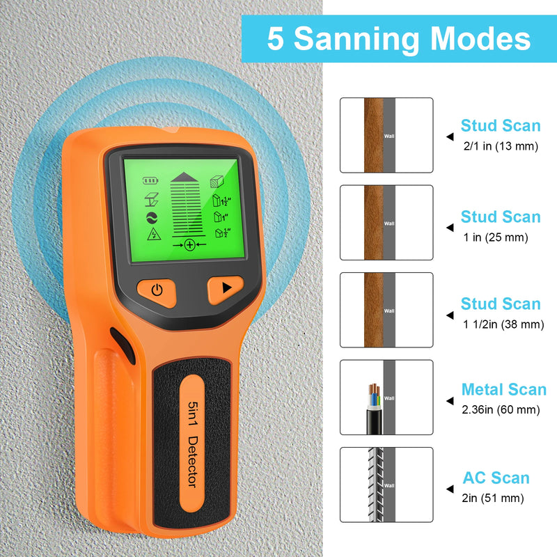 5-in-1 Digital Wall Scanner & Stud Finder