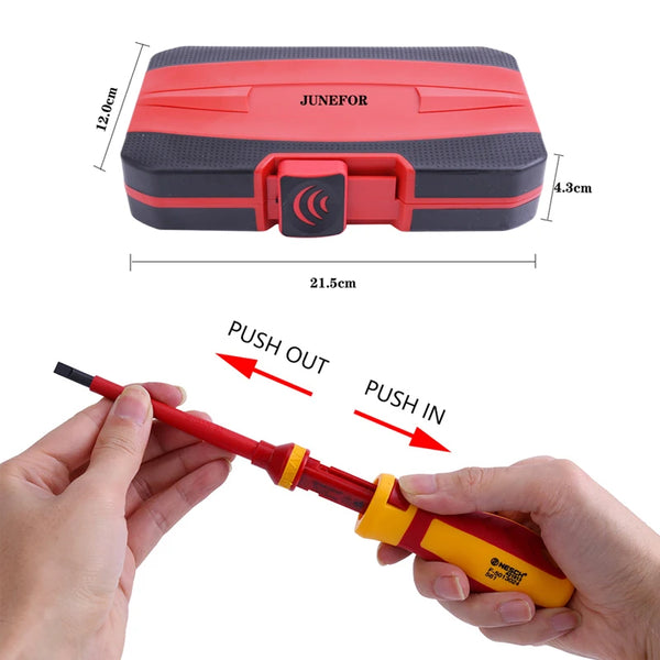 1000V Insulated Screwdriver Set (13-Piece) for Electricians
