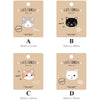 Four examples of embroidered cat iron-on patches in different sizes and designs.