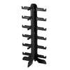 Black stackable display stand for holding sunglasses and reading glasses