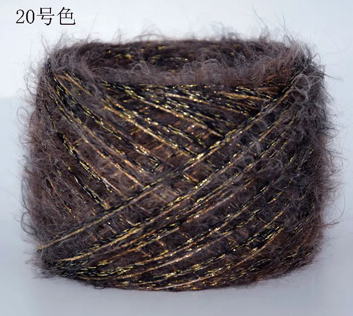 Merino Wool Metallic Yarn with Shimmering Thread – 250g