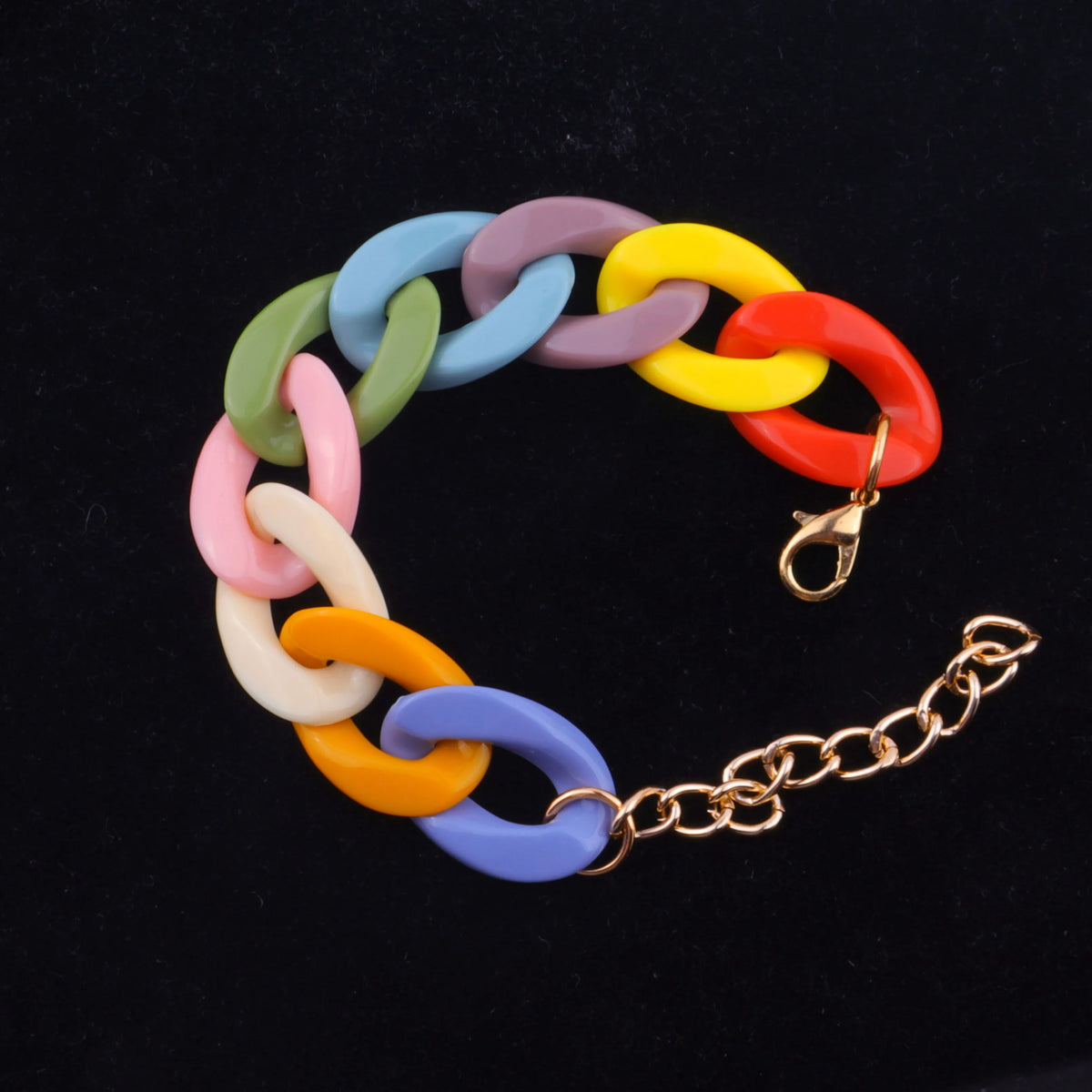 Colorful Acrylic Chain Necklace Set for Women